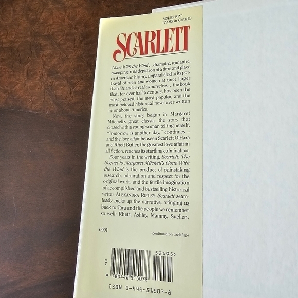 Scarlett: The Sequel to Margaret Mitchell's "Gone With the Wind" Pre-owned - Picture 7 of 9